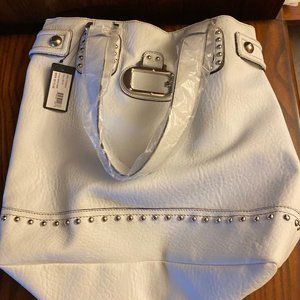 Large White Guess Purse